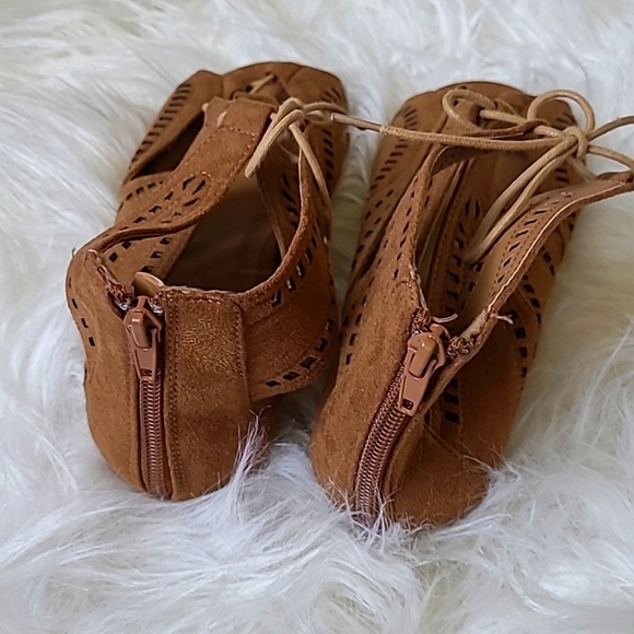 Rampage Caesar Gladiator Sandal Brown Microsuede Women's 9.5 10 - Picture 3 of 7